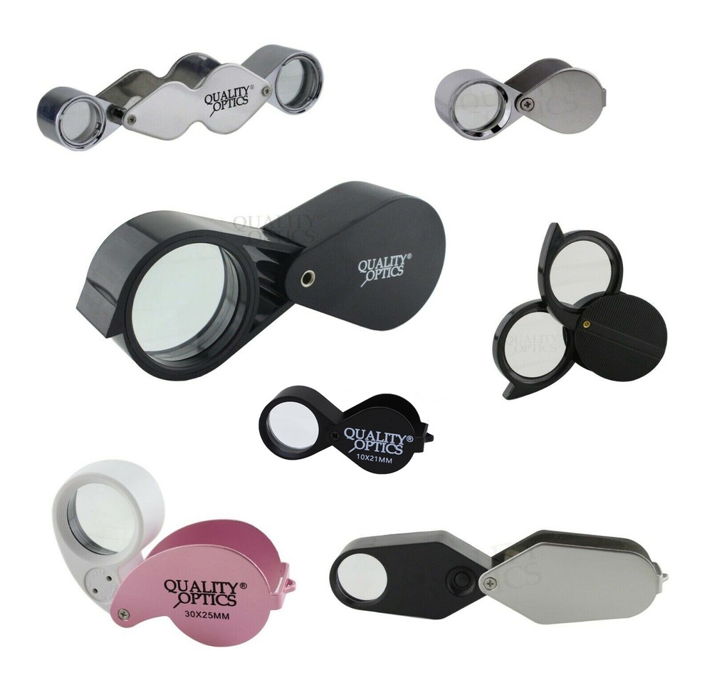 Quality Optics USA Folding Jewelers Loupe Loop Pocket Magnifier Magnifying glass