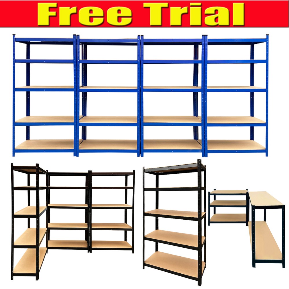 Heavy Duty 5-Tier US Shelf Garage Storage Rack with Adjustable Metal Shelves