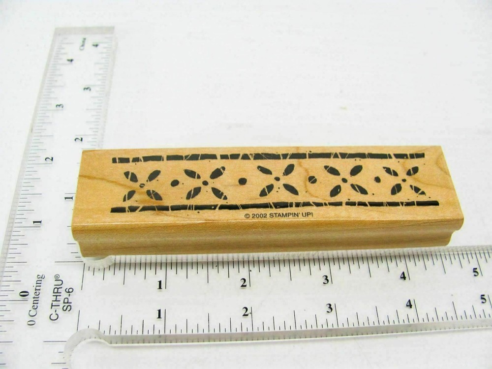 Criss Cross Border Rubber Stamp - Stamp Set A396-image