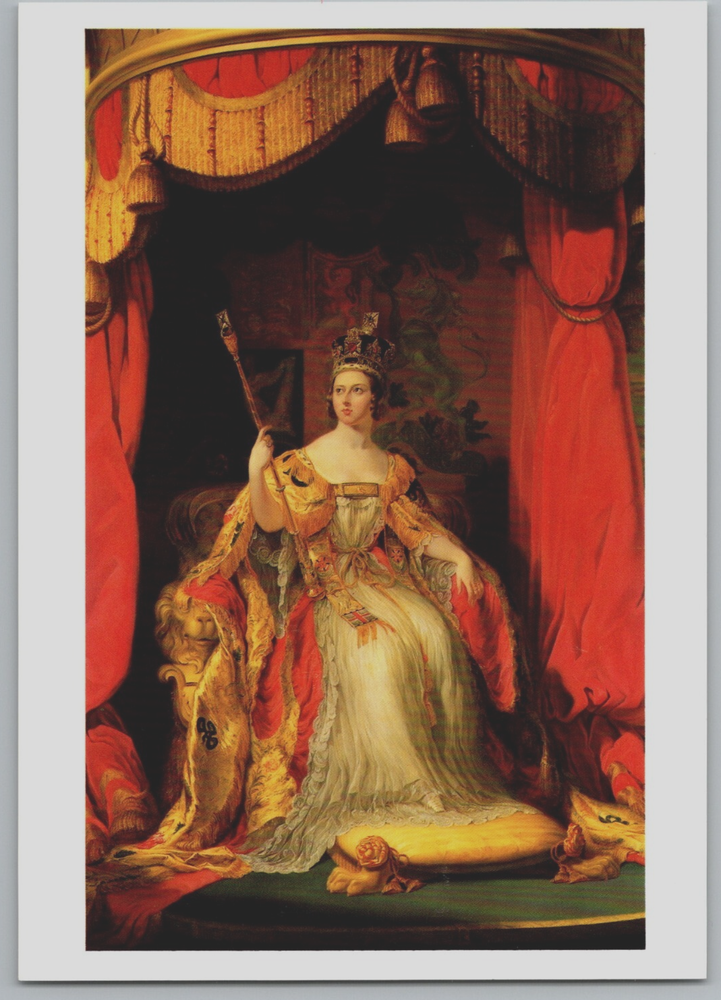 Queen Victoria portrait by Sir George Hayter National Portrait Gallery postcard UK