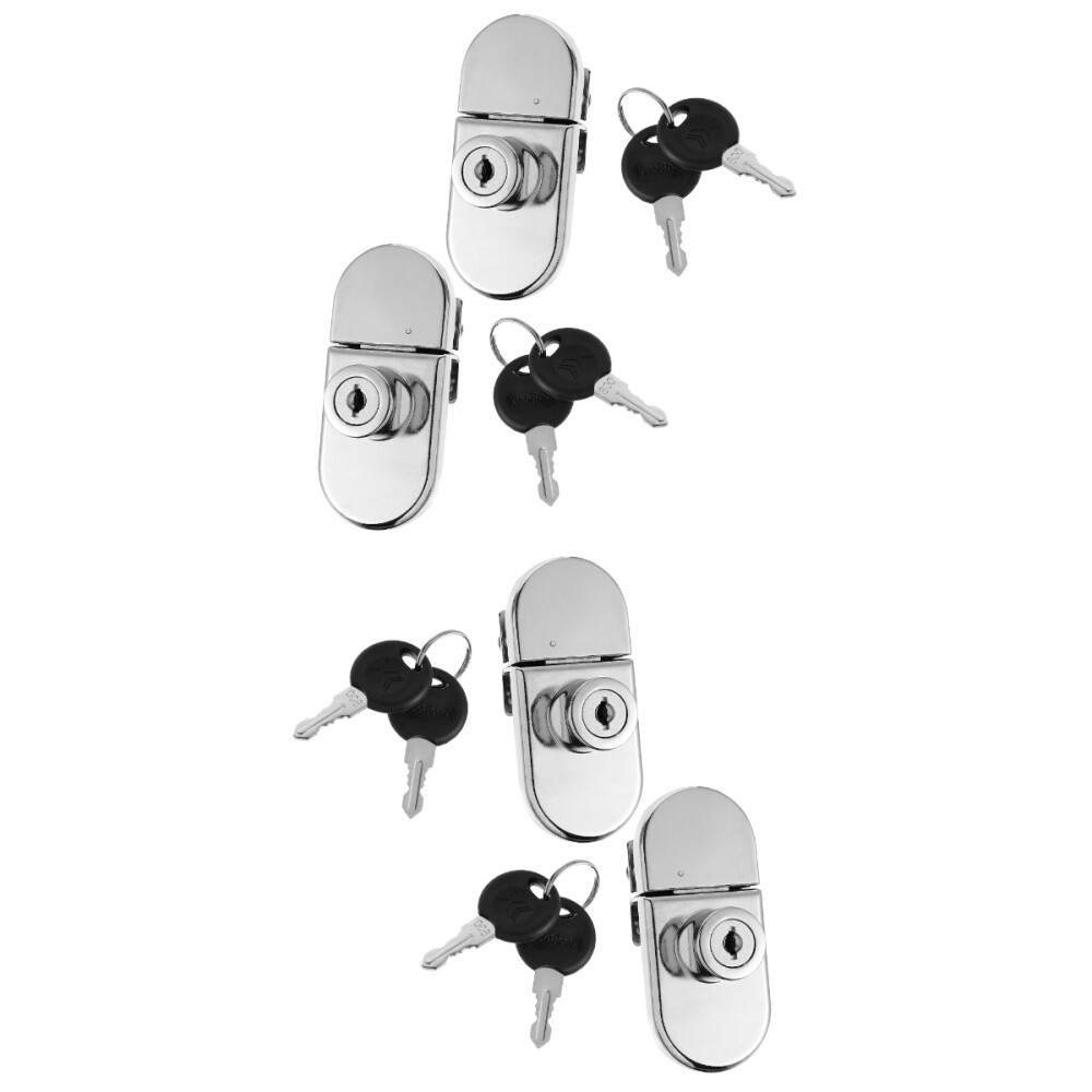 2 Pieces Display Case Glass Cabinet Door Lock Showcase Single