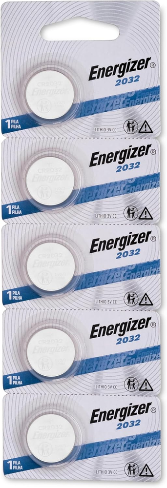 2032 Battery CR2032 Lithium 3V, 5 Count (Pack of 1)