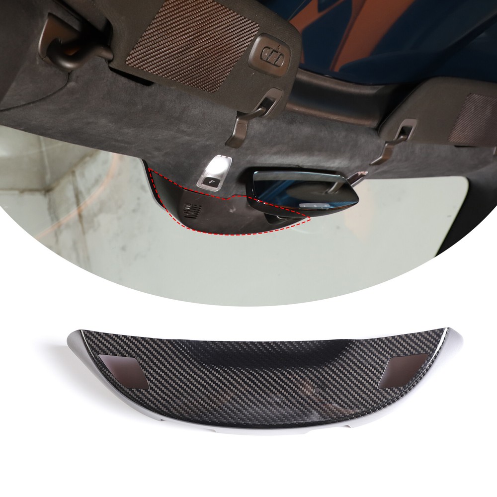 Dry Carbon Fiber Interior Rearview Mirror Base Cover For Corvette C7 2014-2019