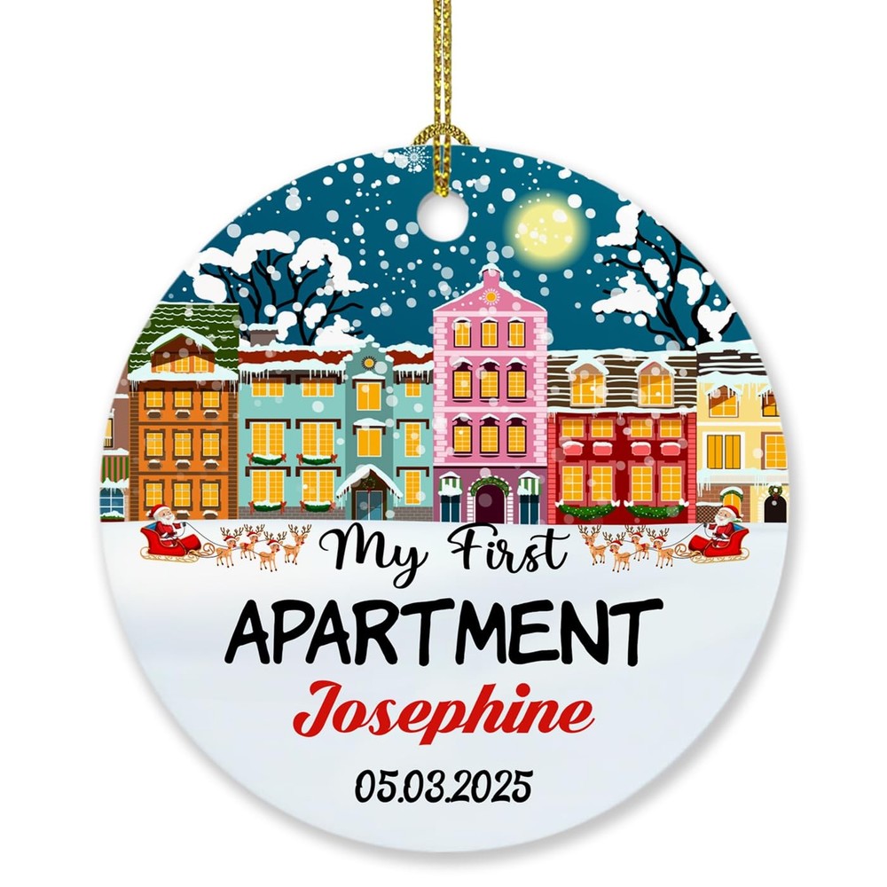 Personalized First Christmas in My New Apartment Ornament, My First Apartment My