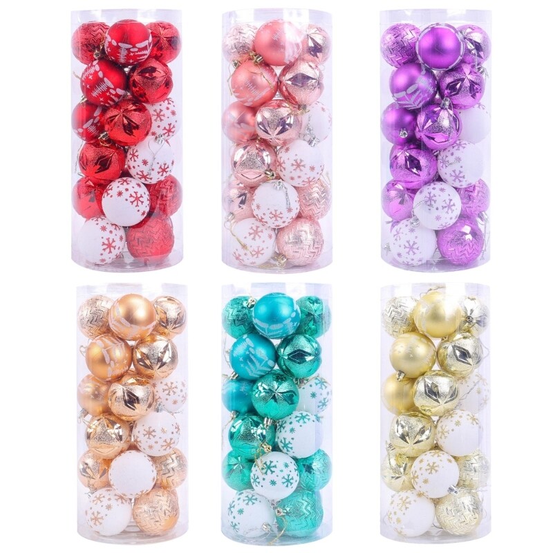 Festive Plastic Hanging Christmas Ornament for Holiday Party Decor