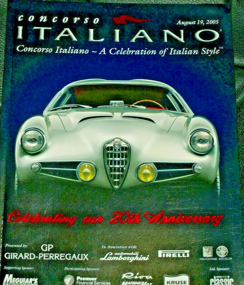 2005 Italian Concorso Lamborghini Ferruccio Miura Alfa Romeo 8C Story