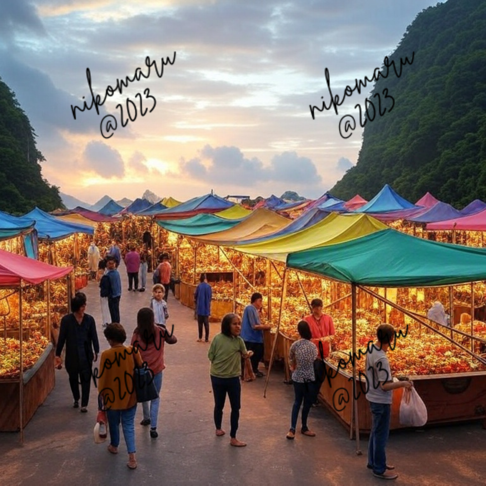 Digital Sky Bazaar Art Desktop Wallpaper Background Image-image