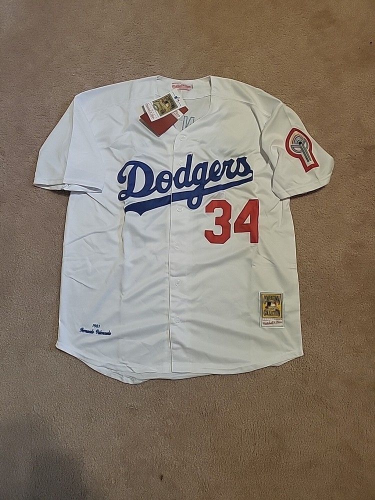 fernando valenzuela jersey #34 Los Angeles Dodgers Mitchell and Ness XL