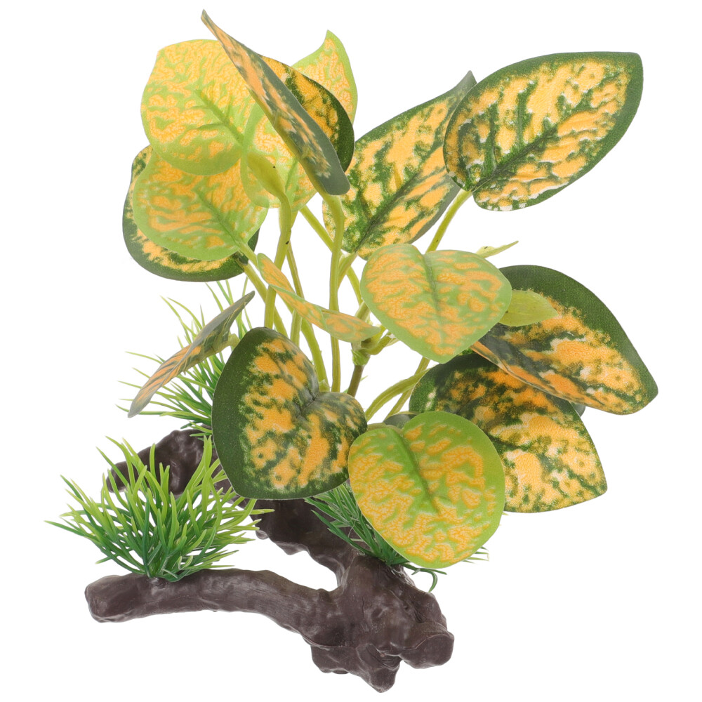 Aquarium Plants Realistic Fish Tank Decor Root Tabs for Decoration