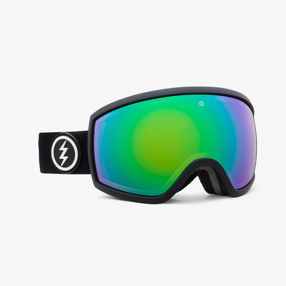 Matte Black Electric Visual EG2-T.S Snowboard Goggles with Green Chrome Lens EG3021100-image
