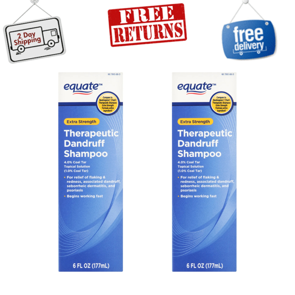 2pk Equate Dandruff Shampoo Similar to Neutrogena T-Gel Original
