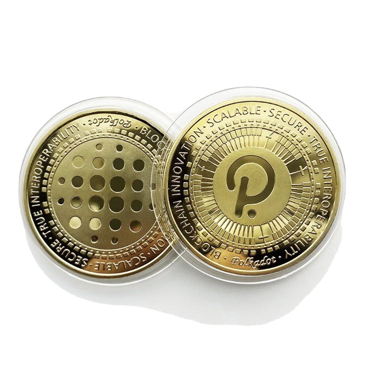 Polkadot (DOT) Physical Crypto Coin(1) Collectable Cryptocurrency(gold color)-image