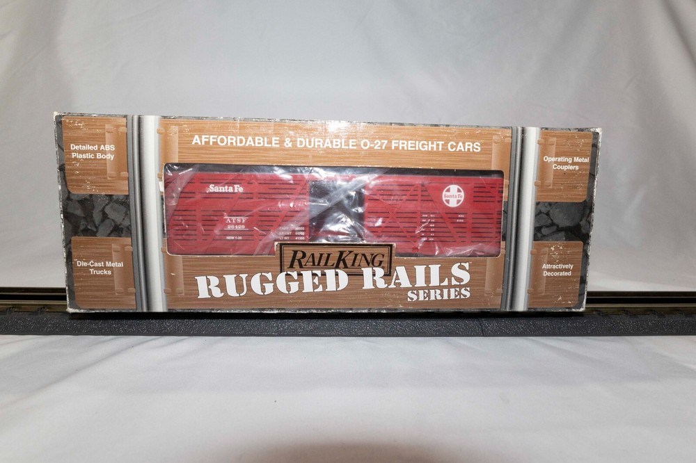 MTH Rail King 0-27 Santa Fe ATSF Stock Car 26427 Rugged Rails 33-7704