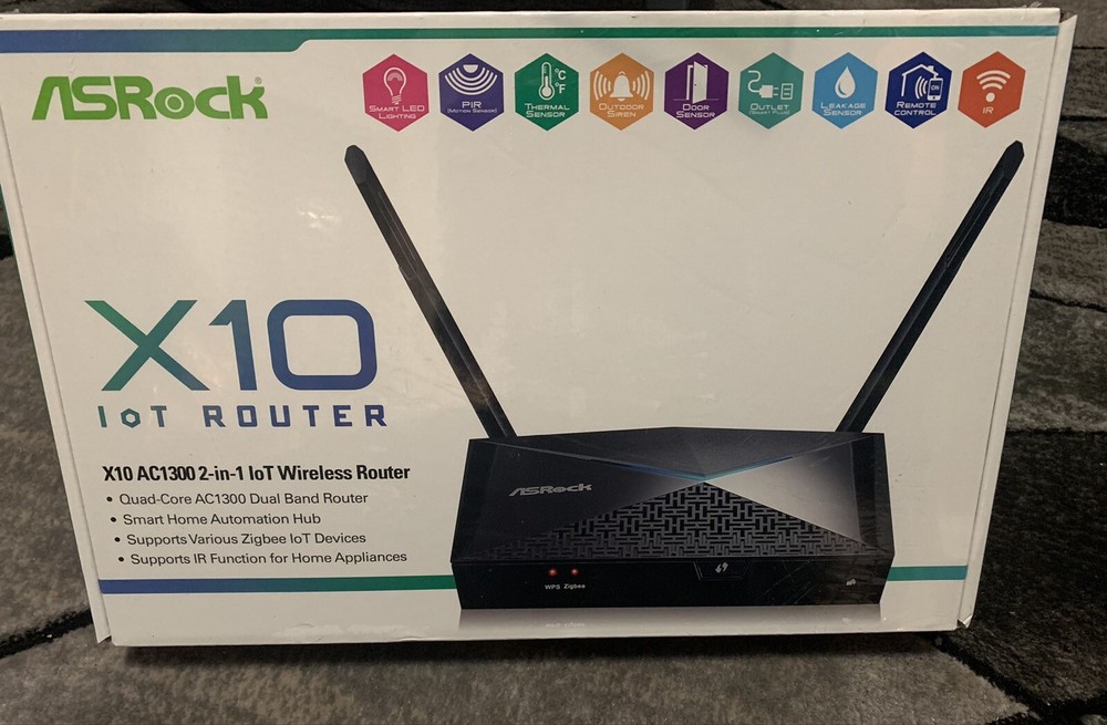 ASRock X10 AC1300 2-in-1 IoT Wireless Router Wi-Fi *New*-image
