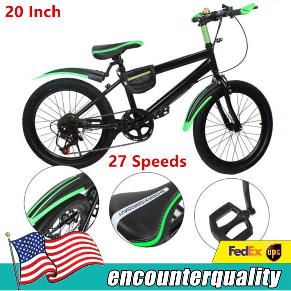 20 Inch Kids Mountain Bike with 7 Speeds and Dual Disc Brakes