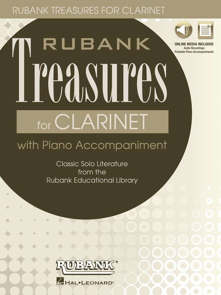 Rubank Treasures for Clarinet Easy to Advanced Sheet Music Book Play-Along Audio