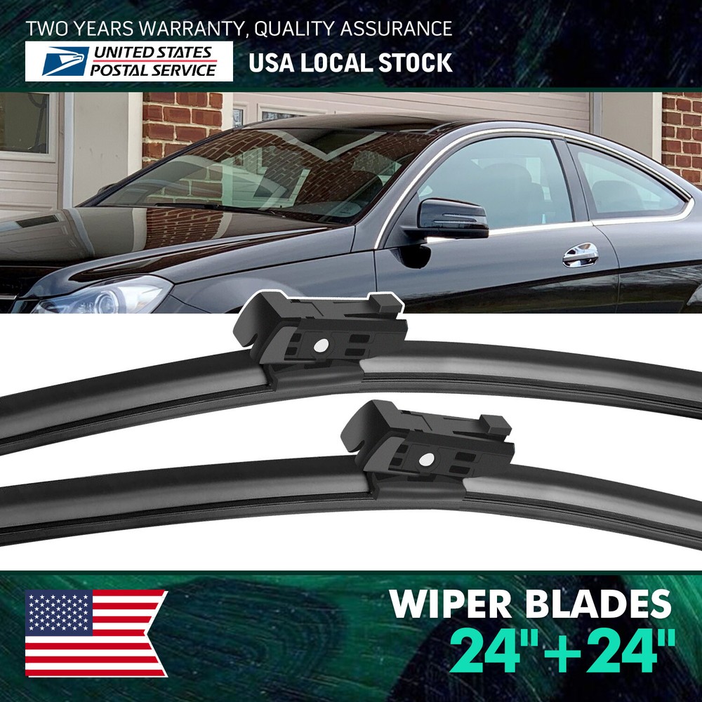 One set High quality Front Bracketless Windshield Wiper Blades 24