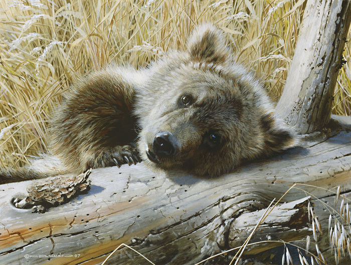 Carl Brenders TIME OUT-GRIZZLY CUB, Art Print, ARTIST PROOF A/P#20/100