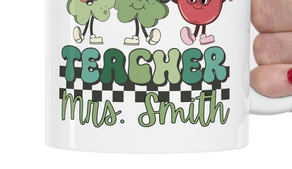 St Patricks Day Personalized Mug Custom Teacher Coffee Mug Customized Teachers G