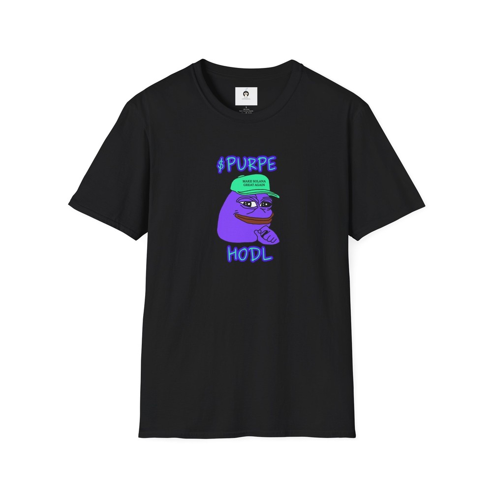 Funny PURPE Meme Coin T Shirt Purple Pepe Gift Cryptocurrency crypto-image