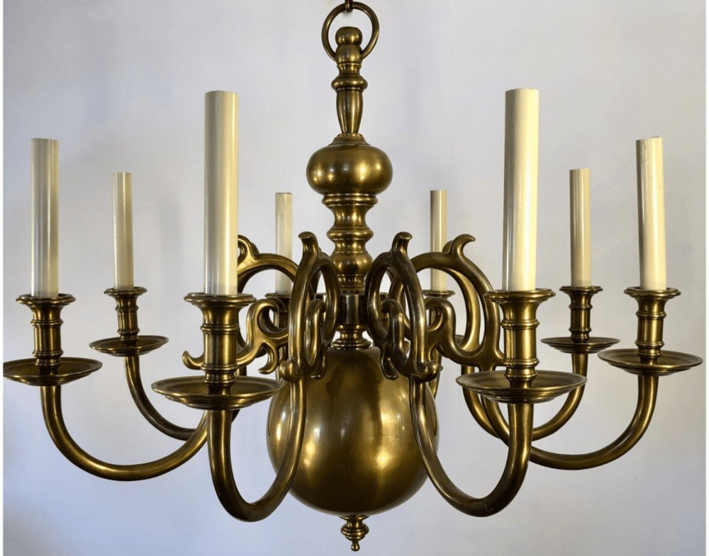Brass Chandelier by Visual Comfort BZ Designs - Like New Condition  -image