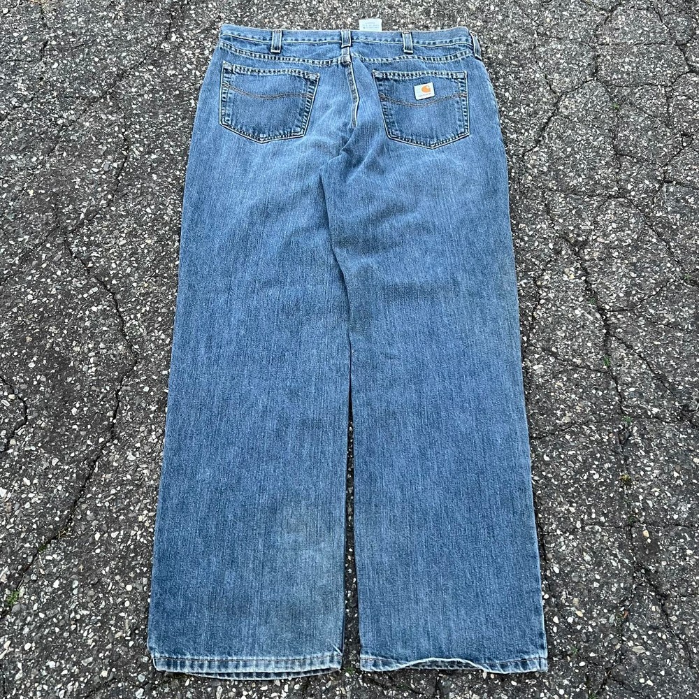 Vintage Y2K blue Carhartt denim jeans work wear carpenter pants