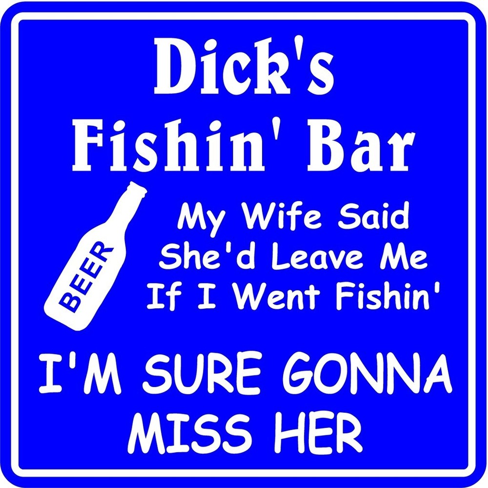 Custom Engraved Fishing Sign for Man Cave Bar Pub Beer Gift USA Made  -image