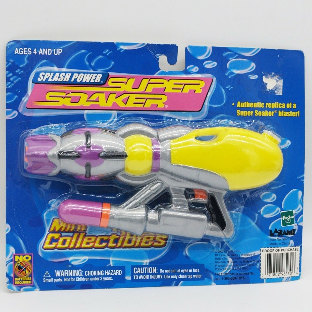 Vintage Splash Power Super Soaker Larami 2000 Sealed Mini Collectables Hasbro