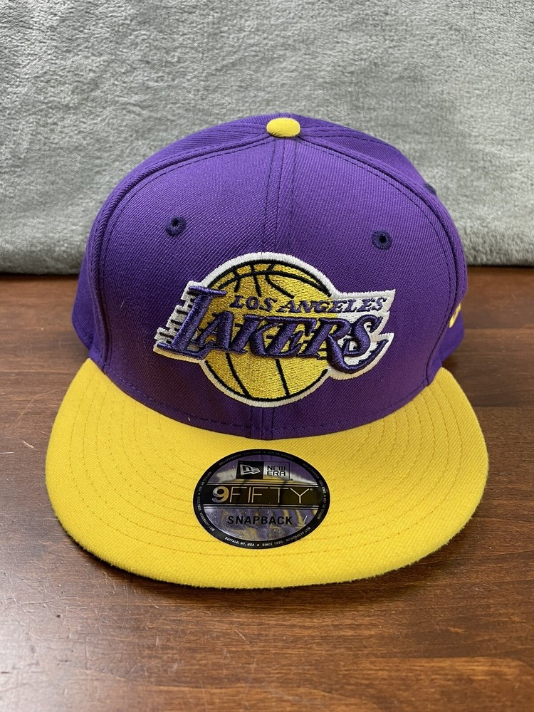 New Era Los Angeles Lakers Hat Snap back NBA Adjustable Cap 9Fifty Purple Fading