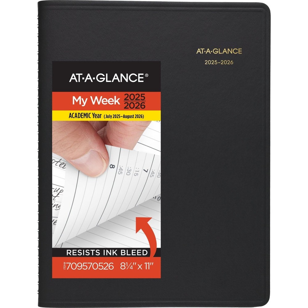 2025-2026 Academic Planner - Weekly Quarter-Hourly Appointment Book 8.25x