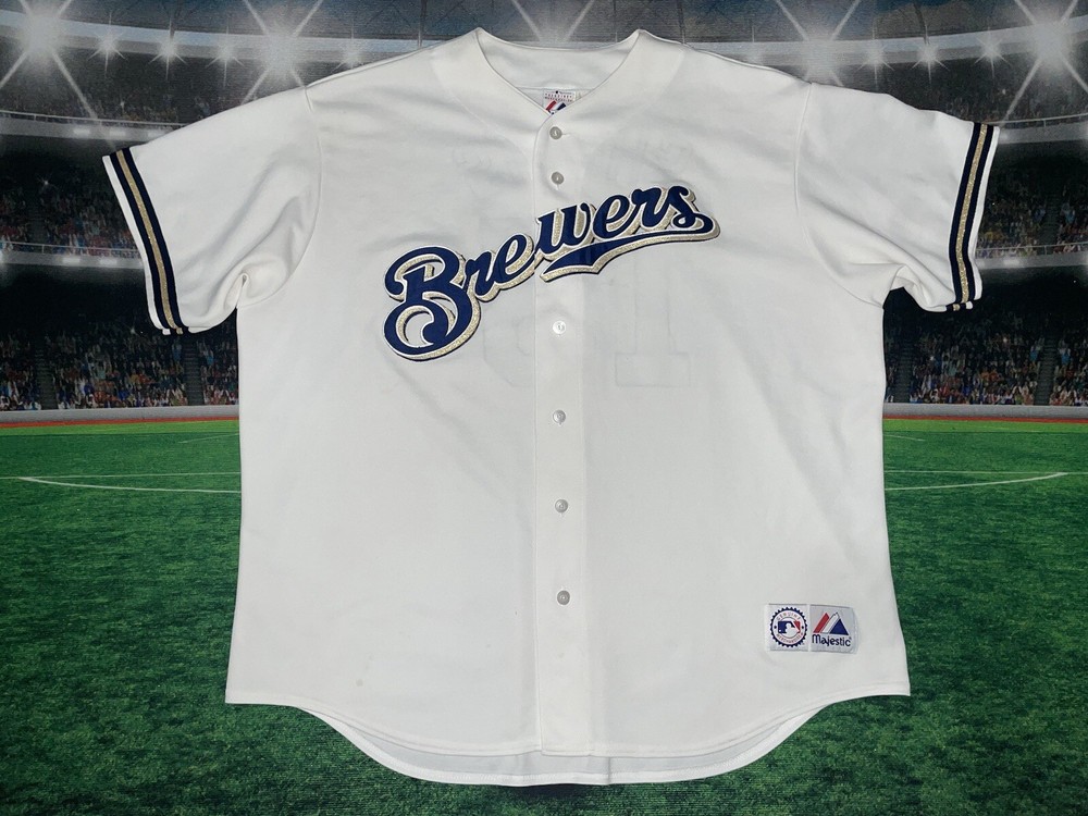 Vintage Milwaukee Brewers Ben Sheets #15 Majestic Jersey Sz 2XL Stitched