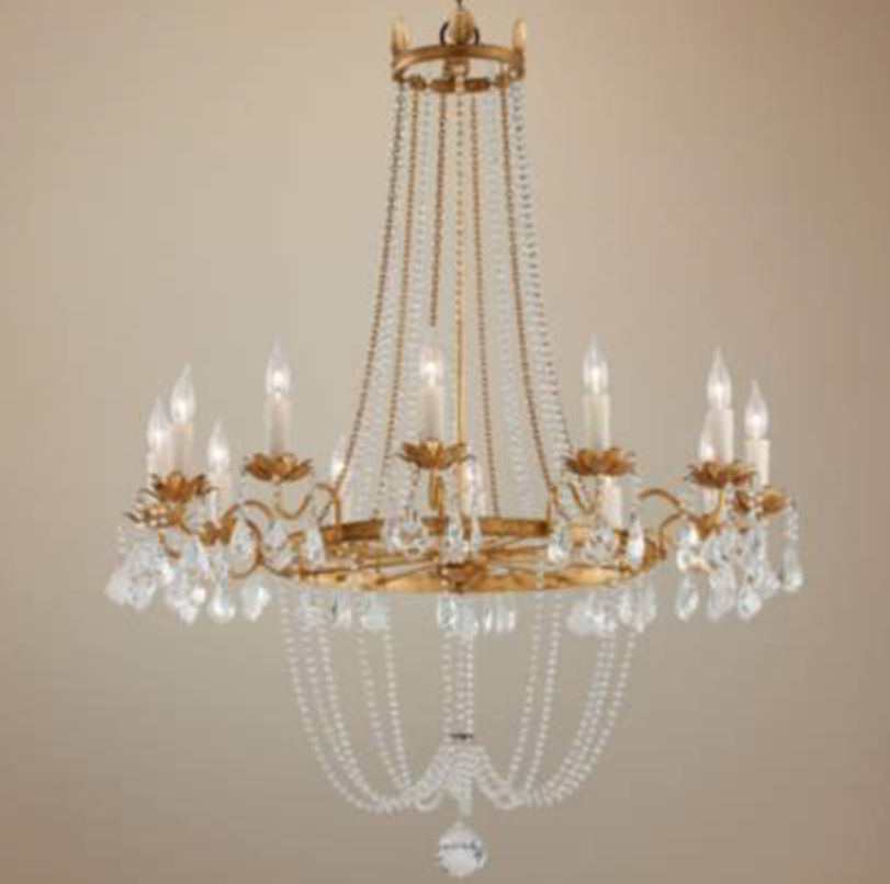 Visual Comfort STYLE Paris Flea Chandelier Empire Crystal Gold French Foyer 46