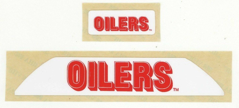 NOS Houston Oilers Throwback Team Name Bumper Decals for Riddell VSR-4