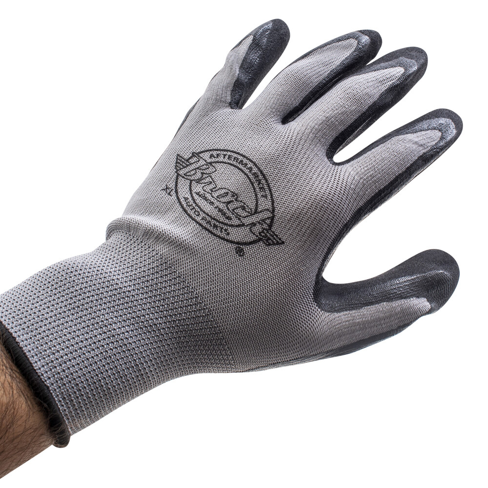 X-Large 12 Sets Nitrile Coated Woven Safety Equipment Gloves Garden Warehouse