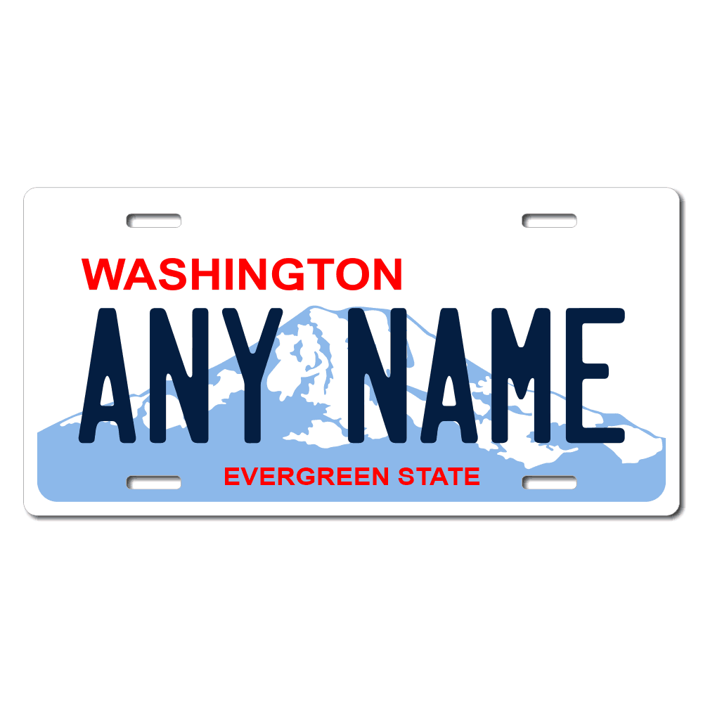 Custom Washington License Plate 5 Sizes Mini to Full Free Shipping-image