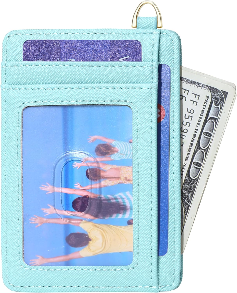 Credit Card Holder Slim Minimalist Wallet, Front Pocket Purse RFID Blocking Wall-image