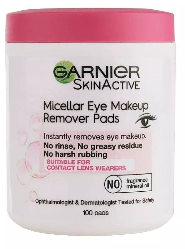 NEW Garnier SkinActive Micellar Eye Makeup Remover Pads 100 Cotton Pads