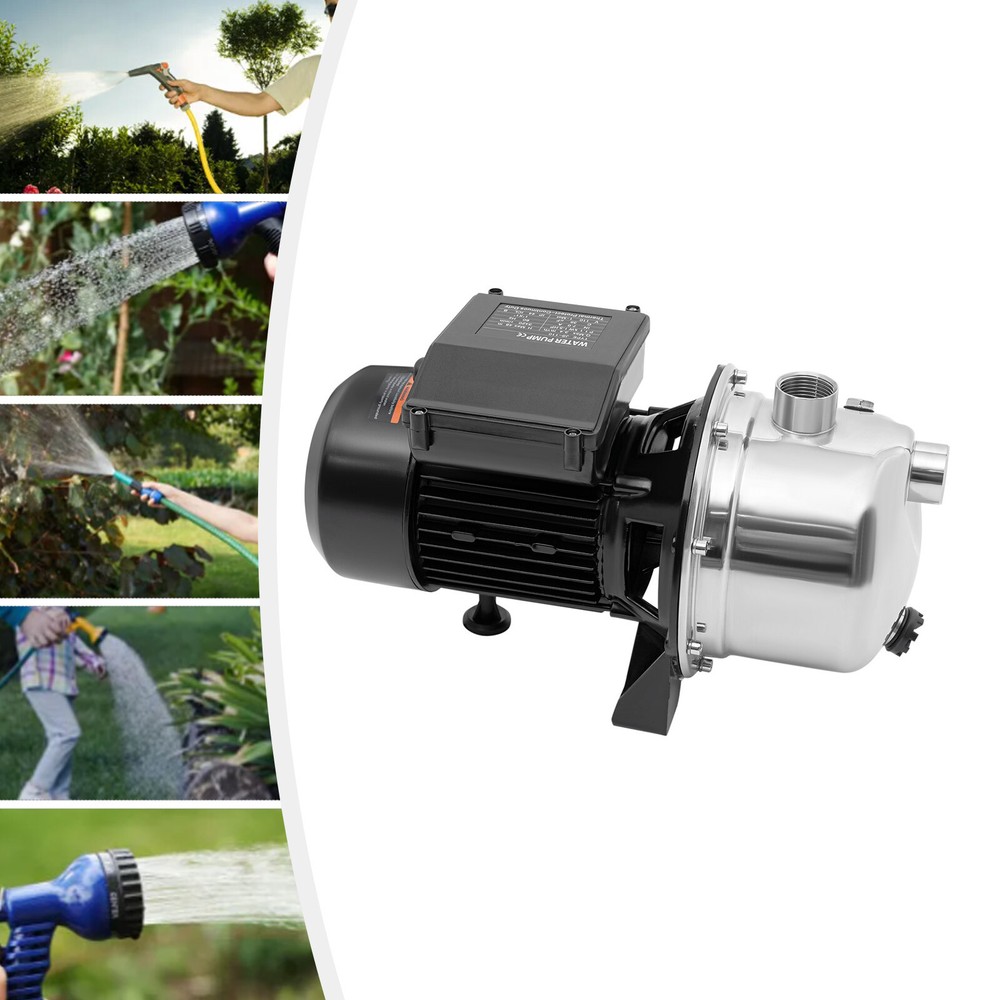 Stainless Shallow Well Pump Garden  Lawn Irrigation Water Jet Pump 1.5 HP 115V