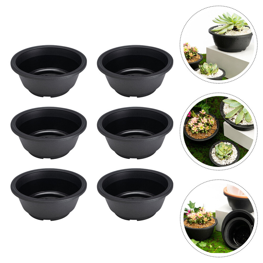 6 Pcs Desktop Flower Pot Garden Flower Pots Plastic Plant Pot
