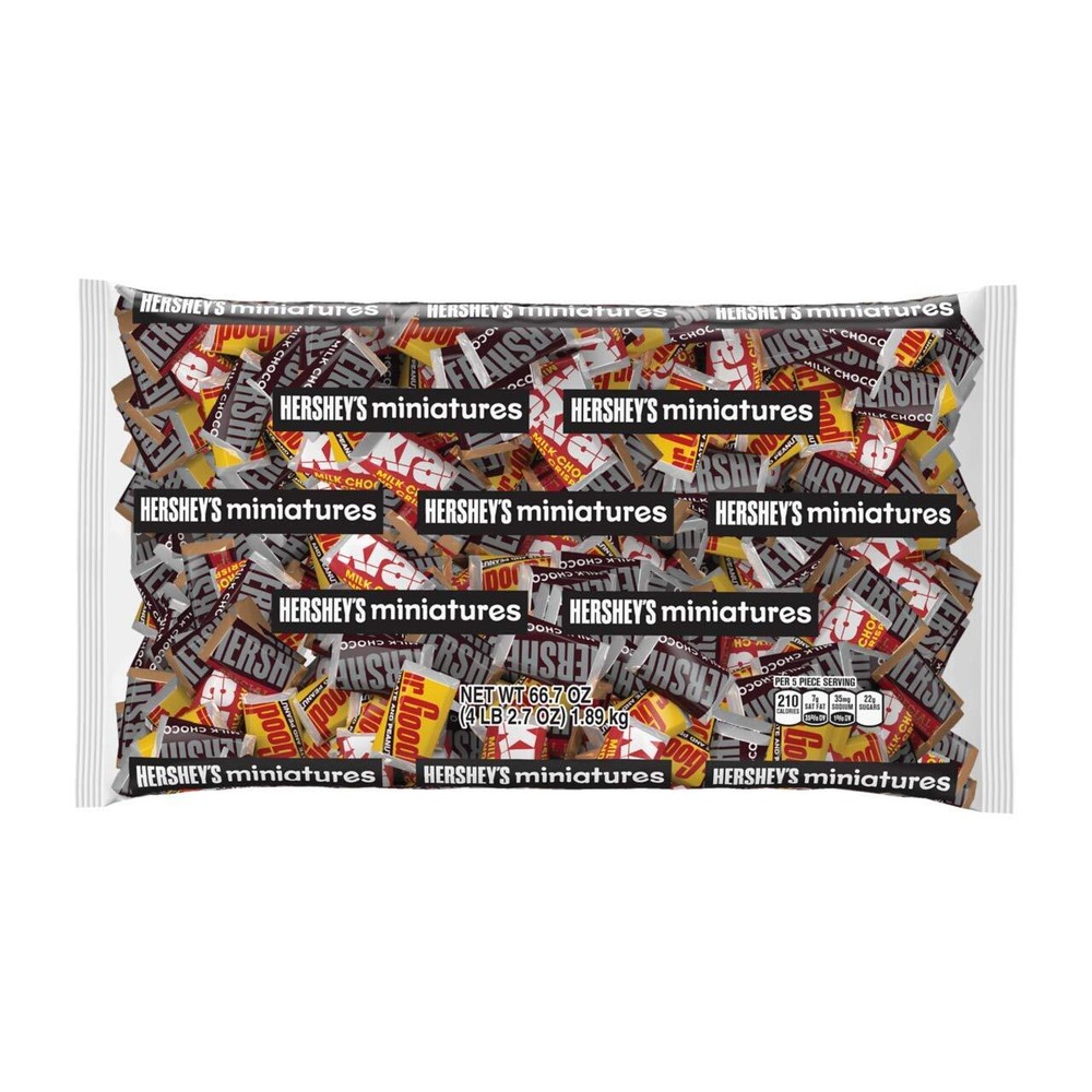 Miniatures Chocolate Assortment Candy, Individually Wrapped, 66.7 oz Bulk Bag
