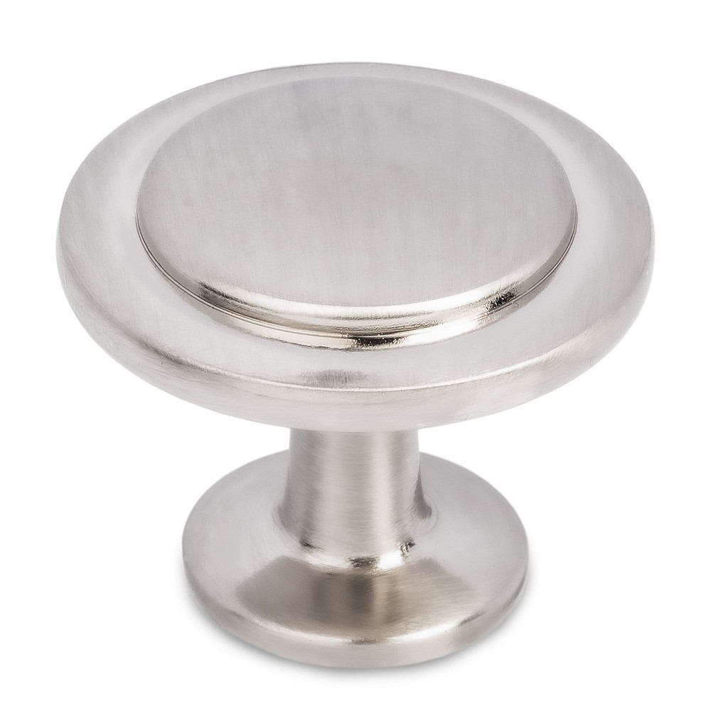 Satin Nickel 1-1/4 Inch Round Cabinet Knobs 10-Pack