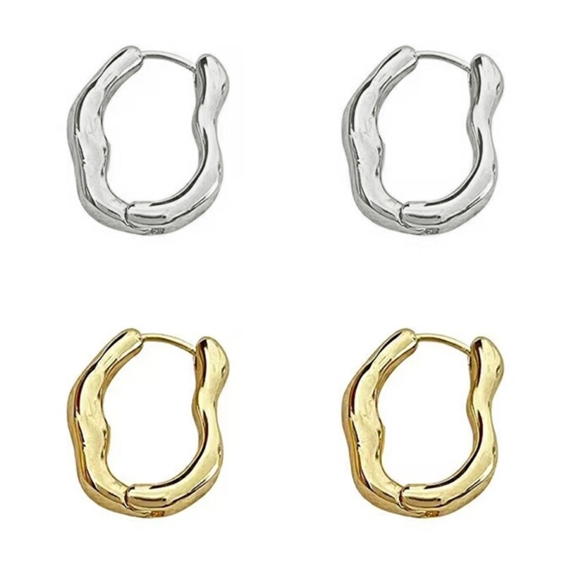 Geometric Earrings Fashionable Irregular Hoop Earwear Women Ear Rings Adorment