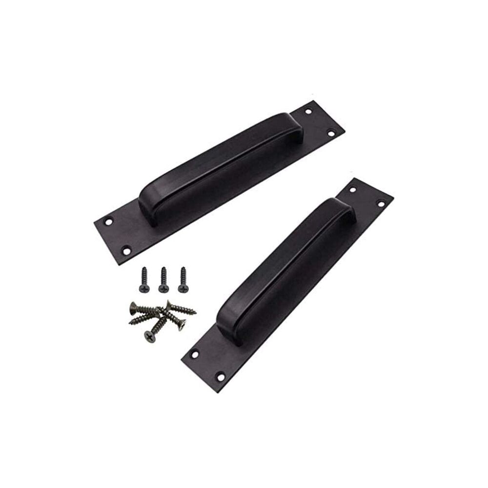 Black 7.9 200Mm Sliding Barn Door Handle with Flush Pull Set for Kitchen Bathro