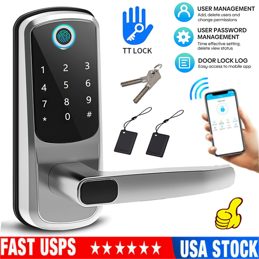 Smart Wifi Fingerprint Door Lock with Keypad Access-image