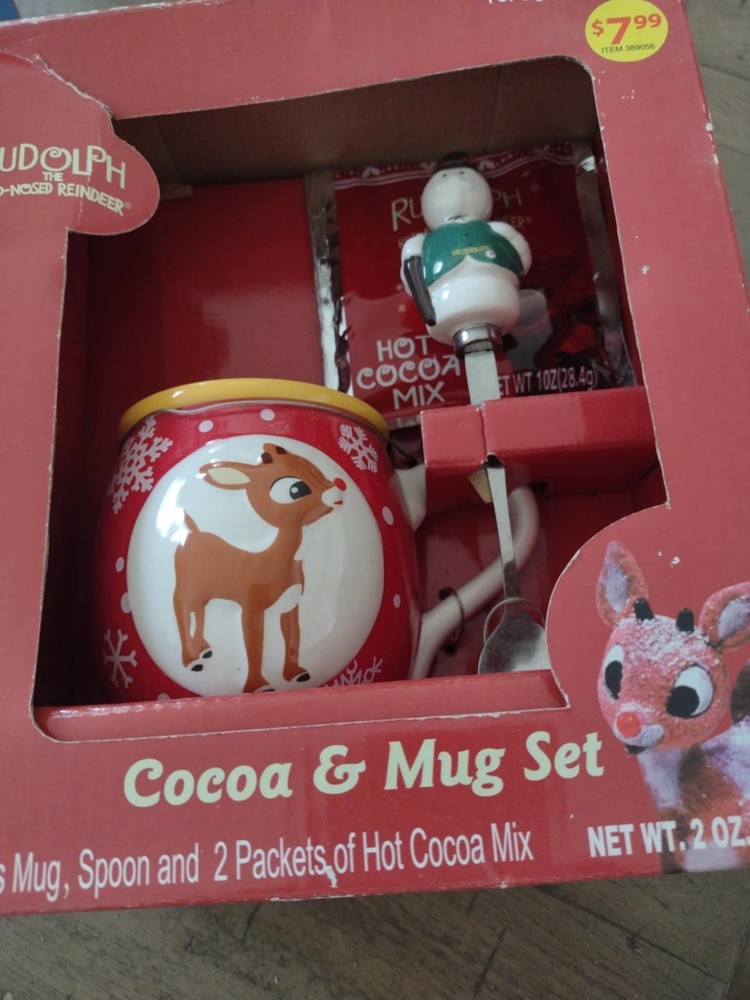 2012 Rudolph Christmas Hot Cocoa Gift Set with Mug