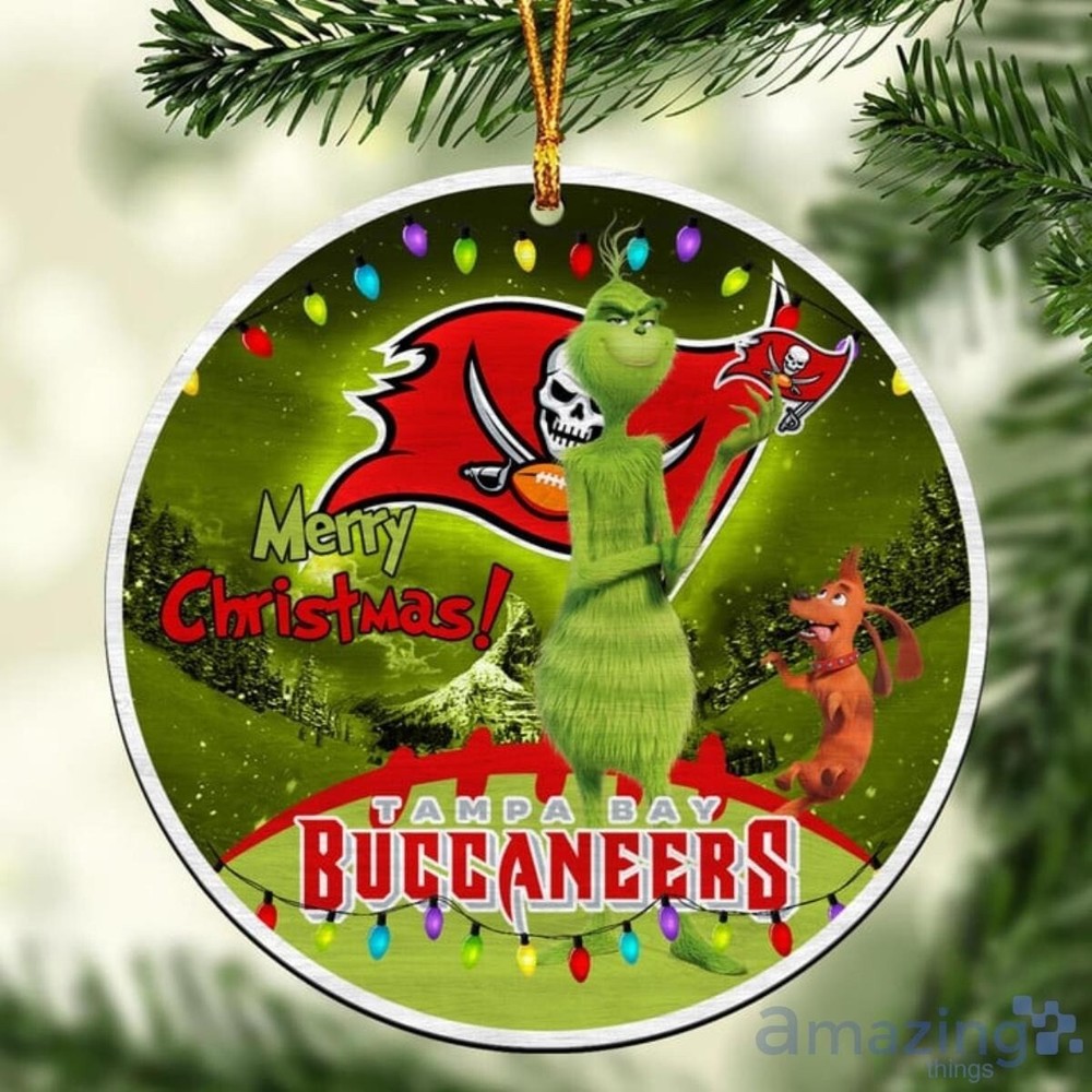Personalized Grinch Tampa Bay Buccaneers Christmas Football Ornament Decor