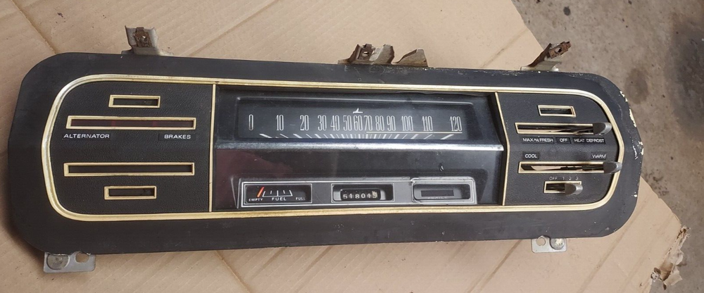 1968-69 Ford Falcon A/C Instrument Cluster with Heater Control & Gauges