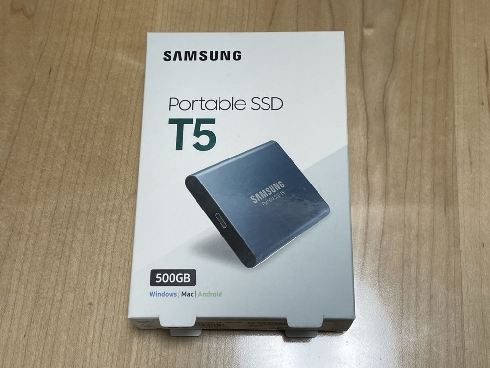 Boxed Samsung T5 500 GB USB 3.1 Gen 2 External Portable SSD Drive (MU-PA500B)