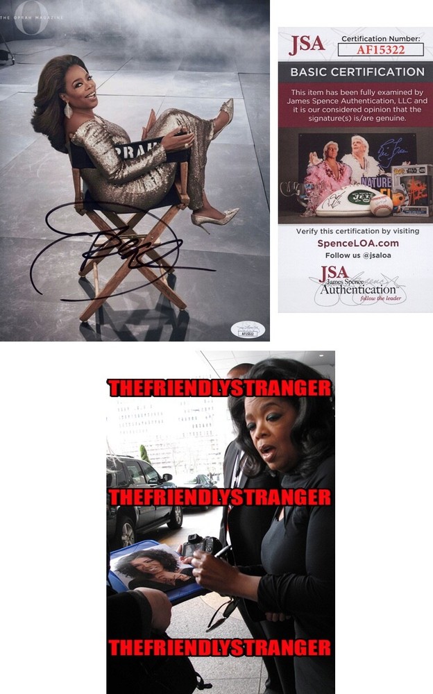 Oprah Winfrey signed Autographed 8x10 Photo c PROOF Rare JSA COA