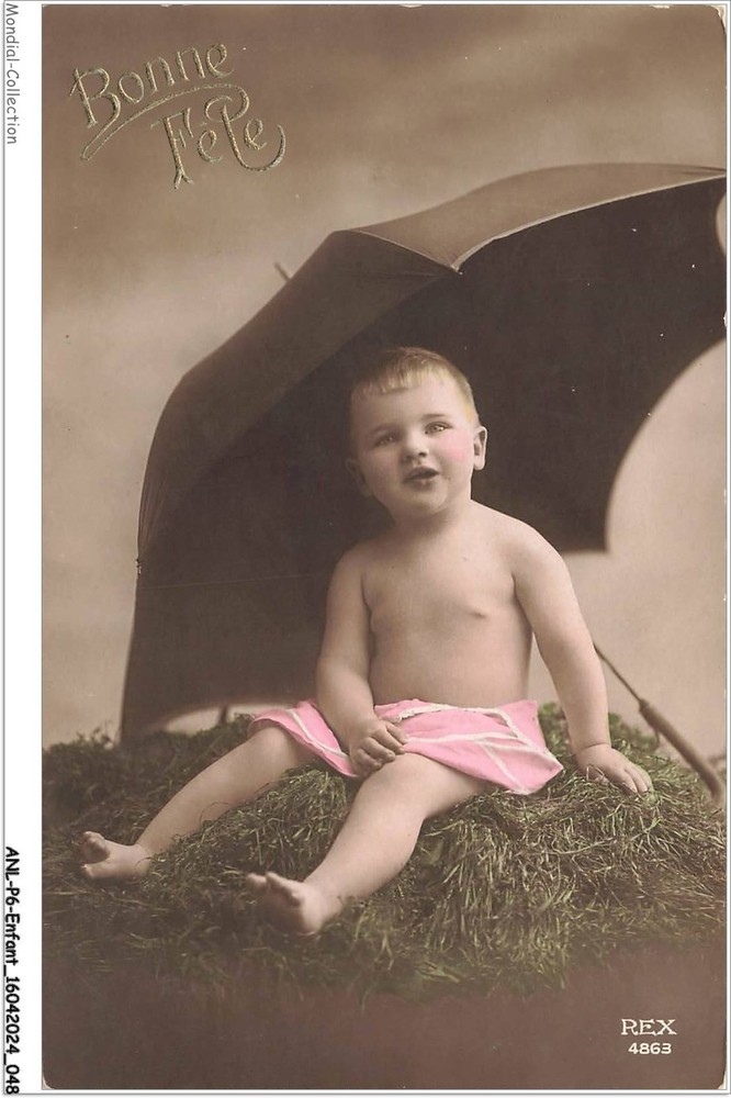 Happy Birthday Baby Portrait with Umbrella - ANLP6-0427-CHILD